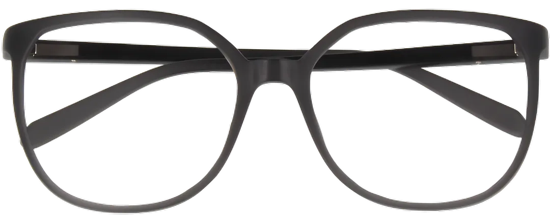 schwarze Brille mit feinem Rahmen